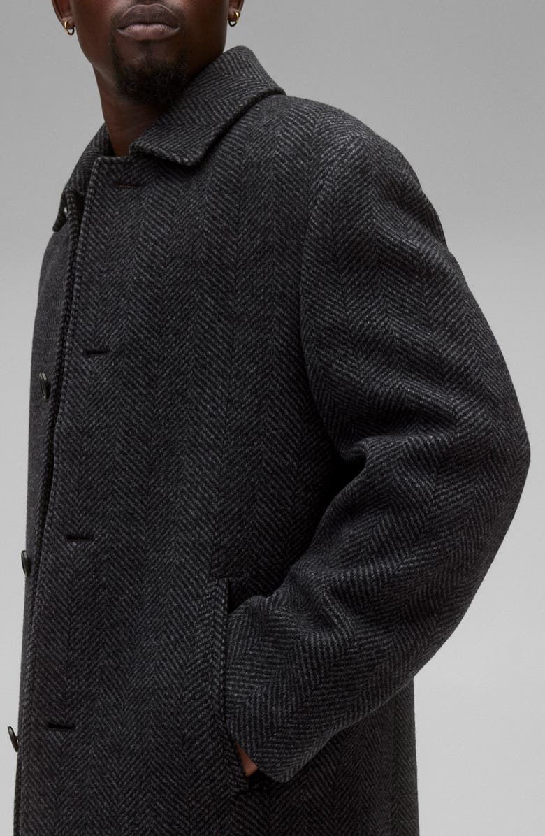 Reigning Champ Wool Blend Herringbone Scout Coat, Alternate, color, 