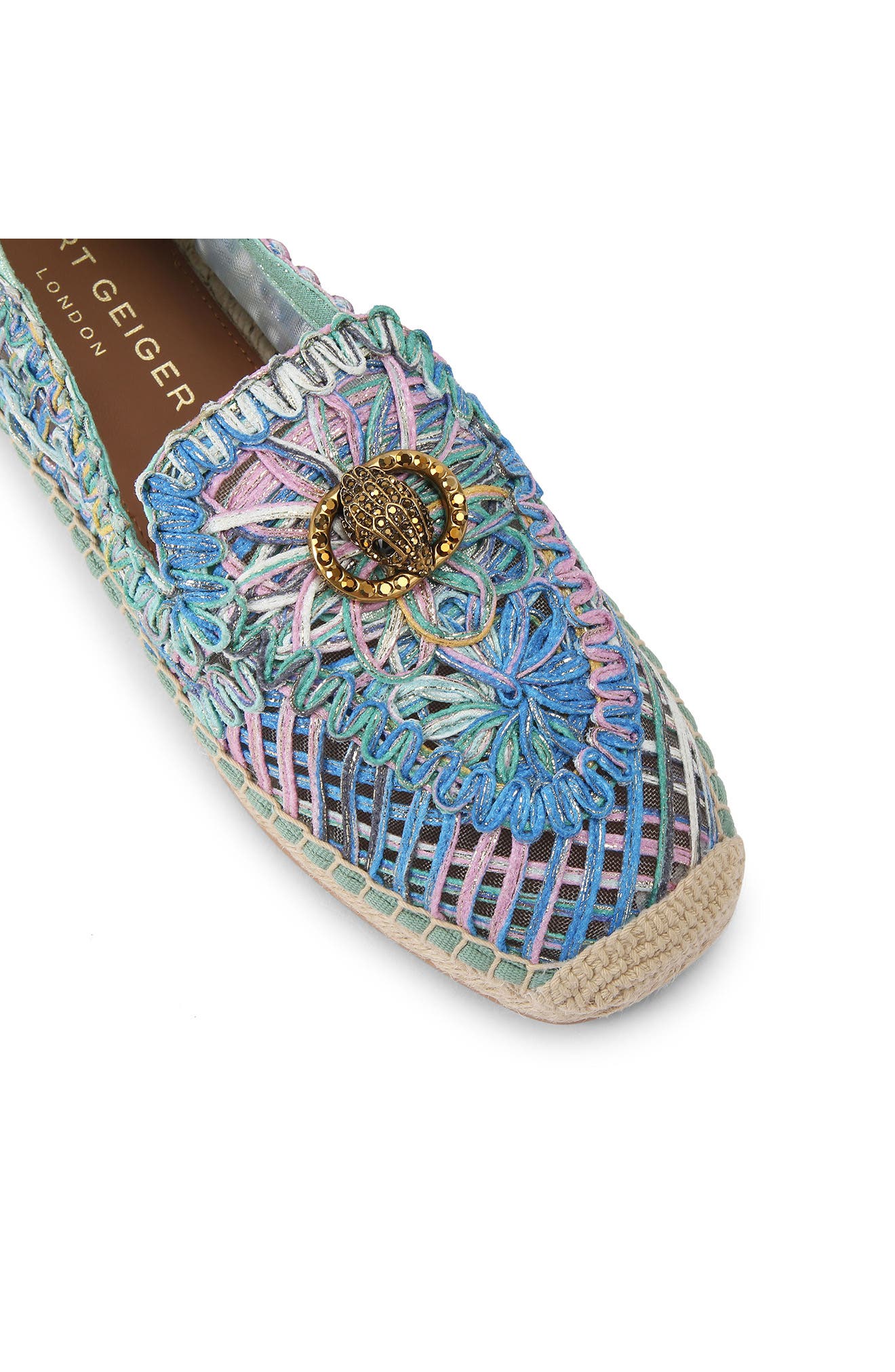 Kurt Geiger London Chelsea Woven Espadrille, Alternate, color, Open Blue