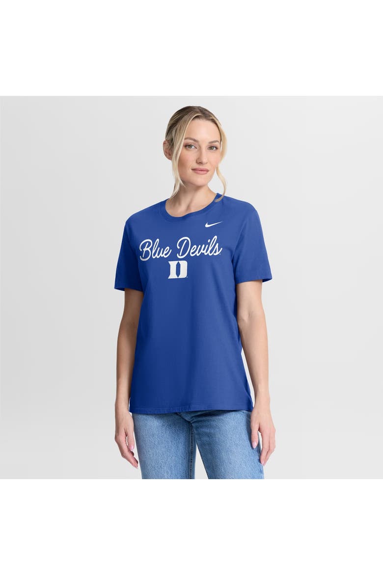 Women's Nike Royal Duke Blue Devils Script Mantra Logo T-Shirt, Main, color, Royal