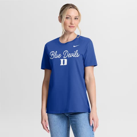 Women's Nike Royal Duke Blue Devils Script Mantra Logo T-Shirt