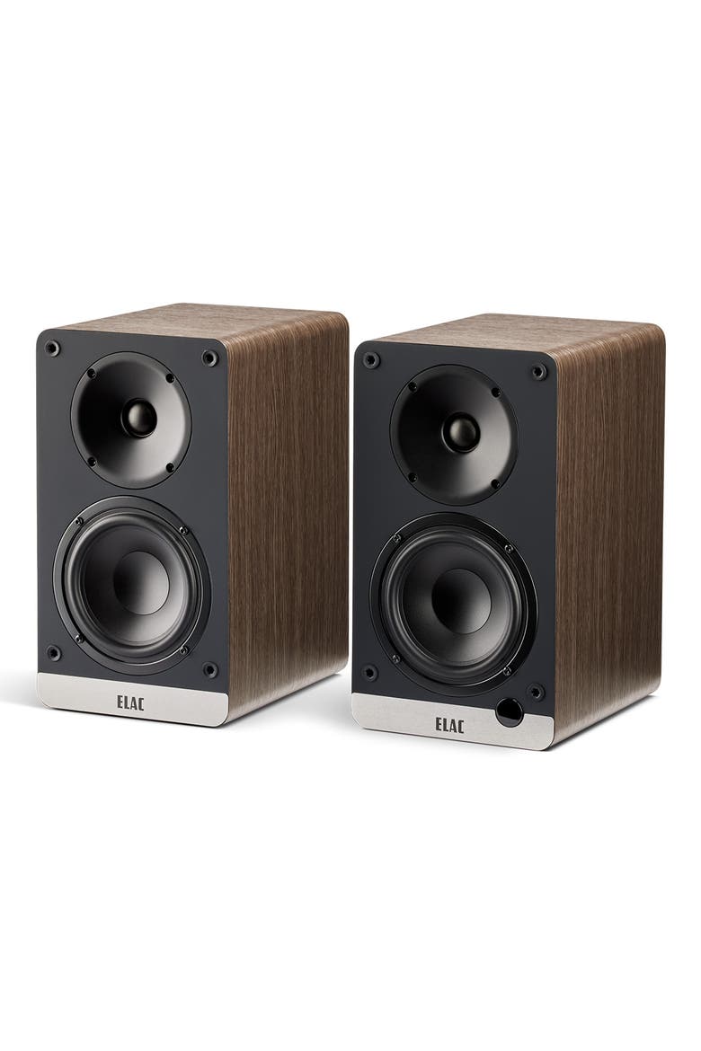 DCB41 4.5 Inch Powered Bookshelf Speaker - Pair, Main, color, Walnut