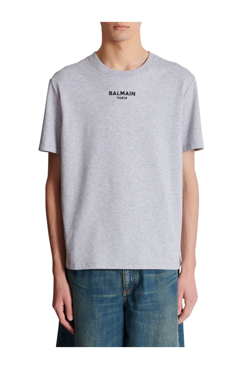 Balmain Embroidered Balmain Paris T-shirt, Alternate, color, 