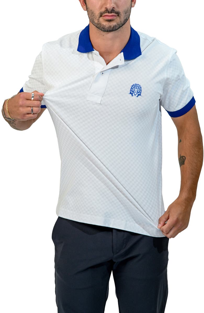 Maceoo Mozartsquaretip White Cotton Polo, Alternate, color, White