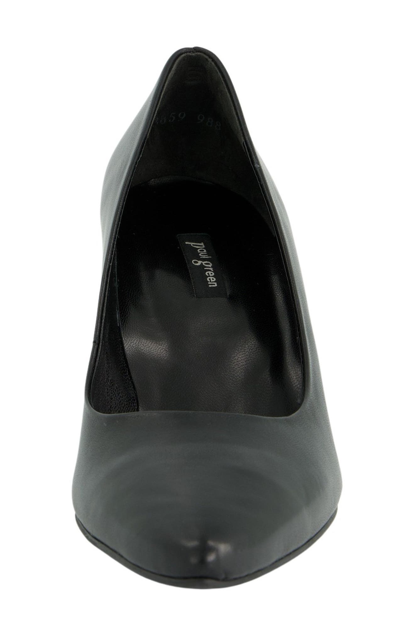 Paul Green Diana Pointed Toe Pump, Alternate, color, Black Softnappa