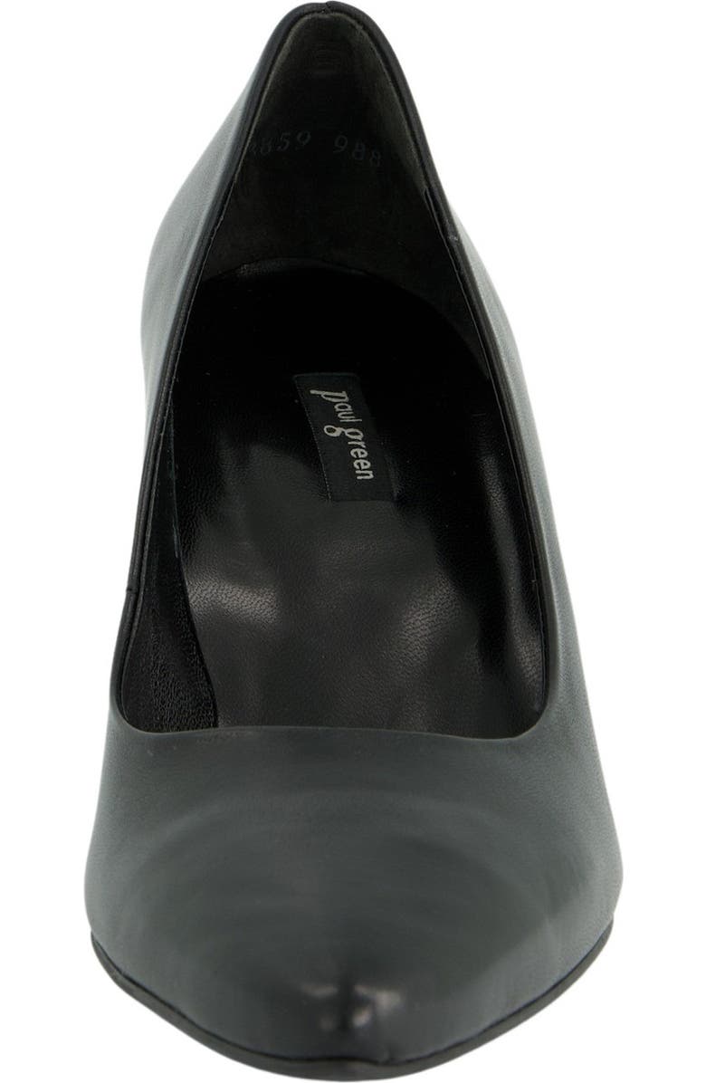 Paul Green Diana Pointed Toe Pump, Alternate, color, Black Softnappa