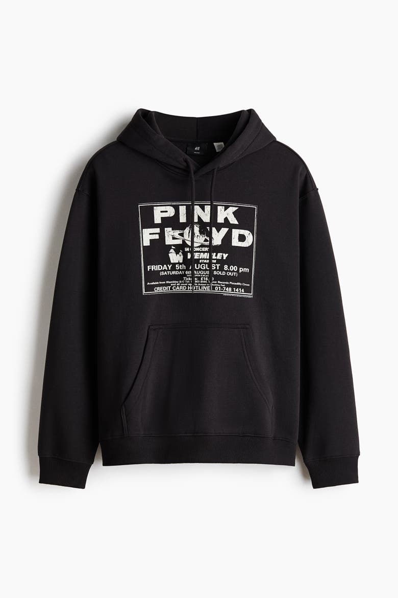 Regular Fit Printed Hoodie, Alternate, color, Black/Pink Floyd