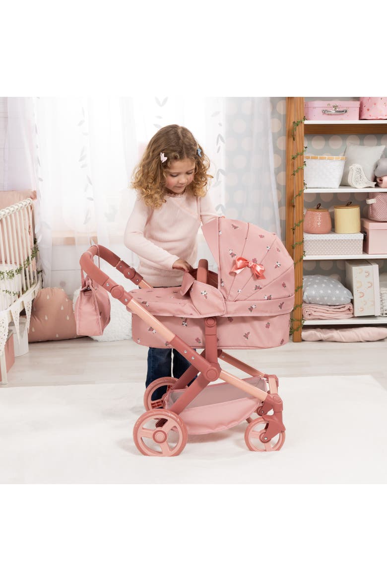 Doll Pram Xeo, 2 In 1 Pushchair & Stroller, Dolls Up To 18 Inches, Kids 3+, Alternate, color, Pink