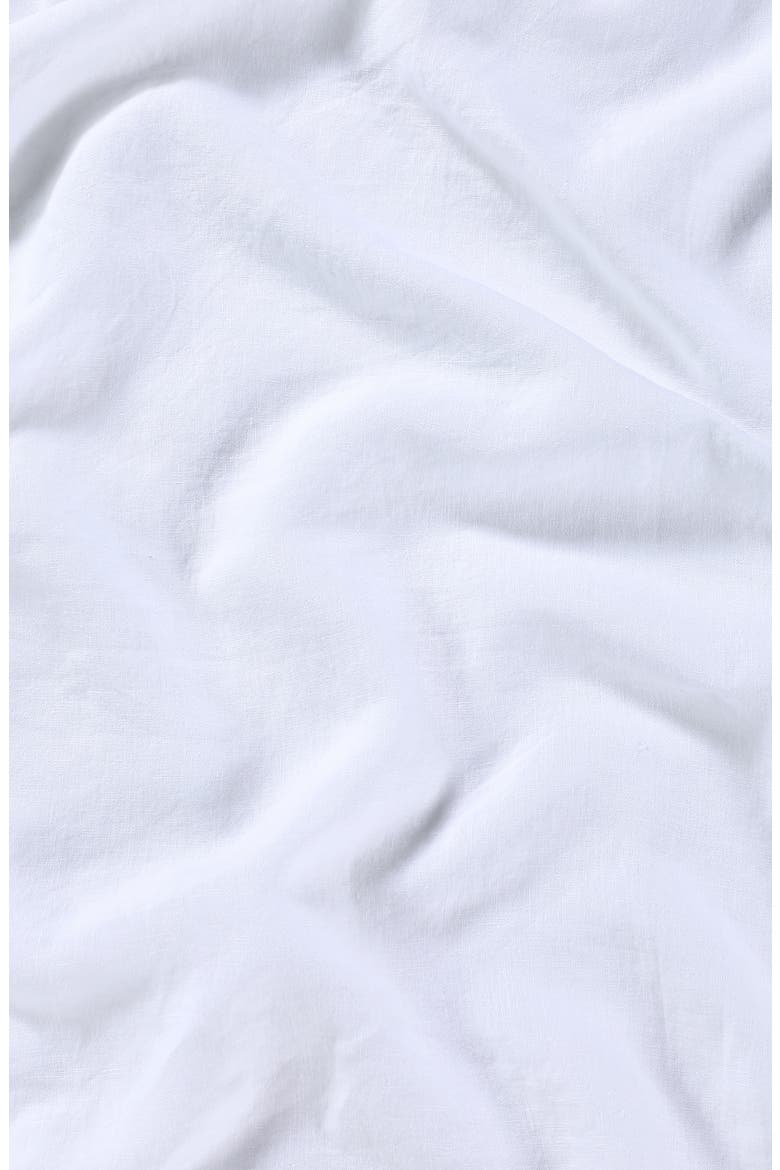 French Linen Sheet Set, Alternate, color, SNOW