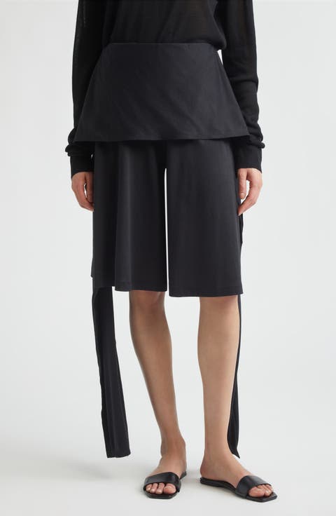 Tie Waist Jersey Shorts