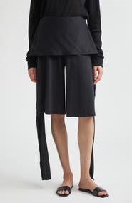 TOTEME Tie Waist Jersey Shorts