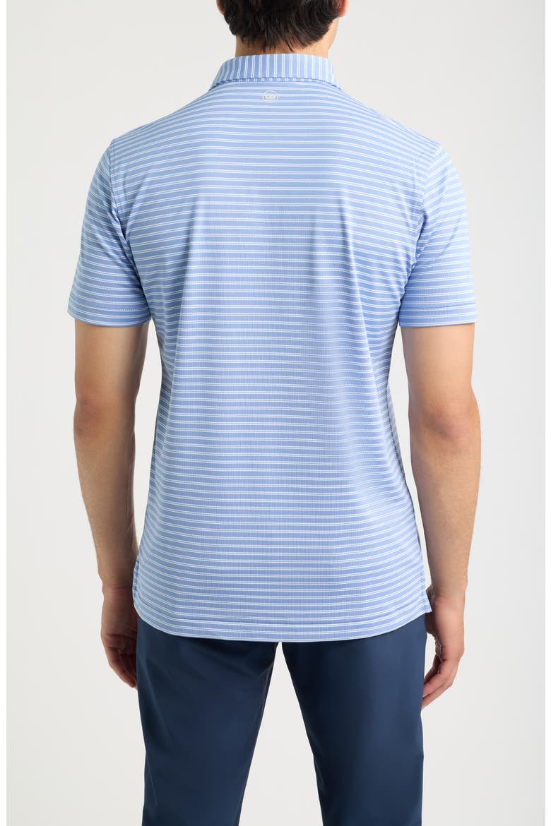 Crown Crafted Beam Performance Striped Polo, Alternate, color, WINDY BLUE