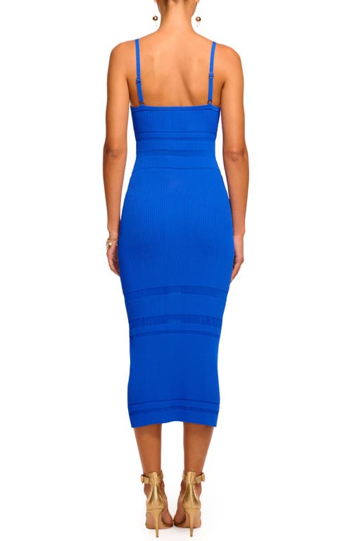 Ramy Brook Shiann Ribbed Body-con Dress In Blue