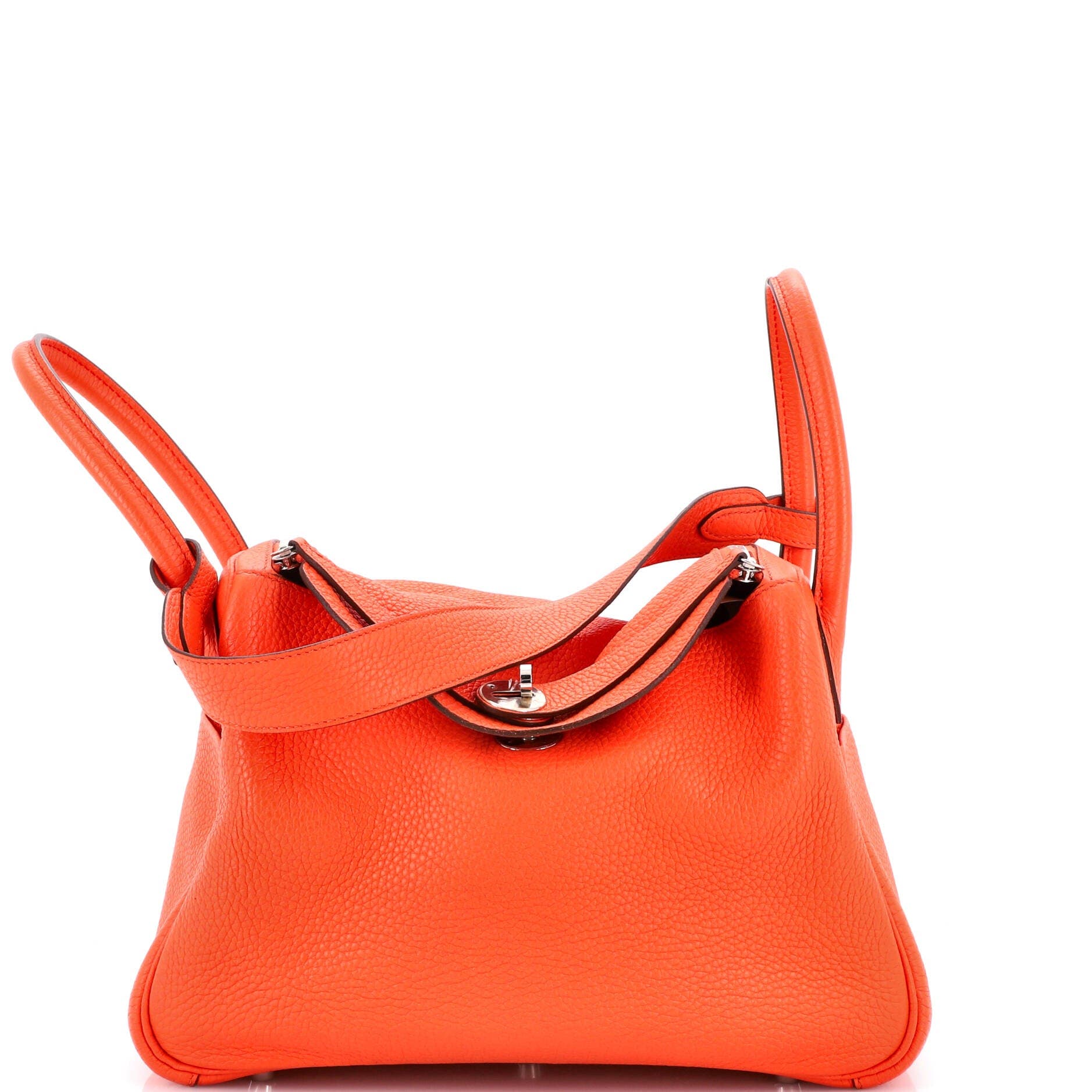Pre-Owned Hermes Lindy Bag Clemence 30, Main, color, Orange Poppy