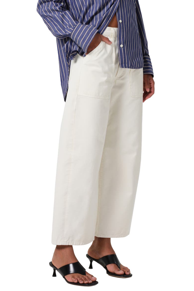 Ayla Wide Leg Utility Twill Pants, Alternate, color, PASHMINA (OFF WHITE)
