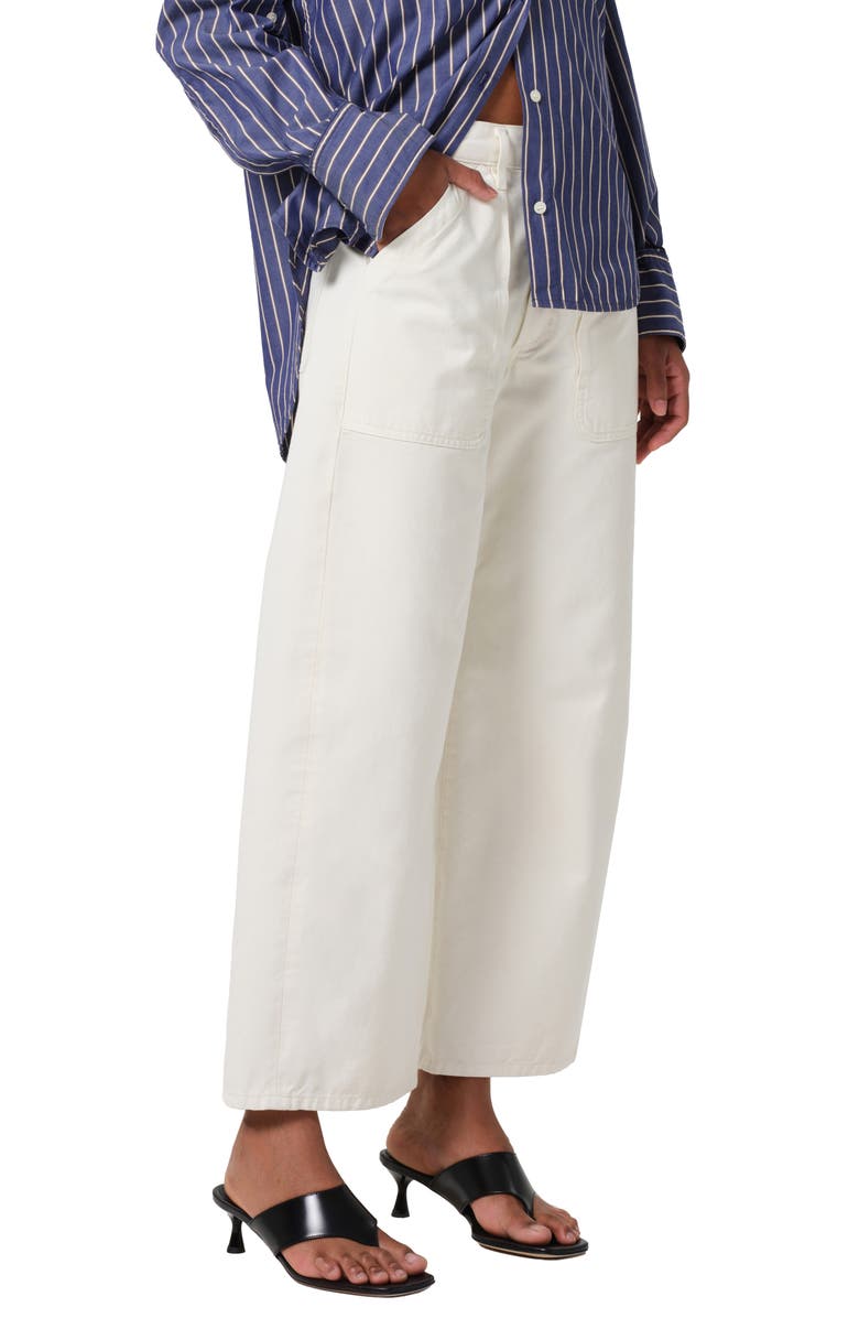 Citizens of Humanity Ayla Wide Leg Utility Twill Pants, Alternate, color, Pashmina (Off White)