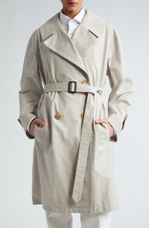 Belted Double Breasted Trench Coat