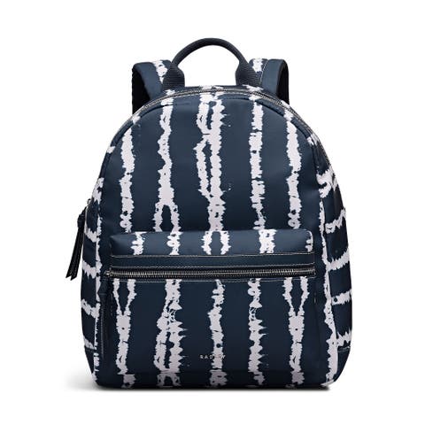 Halley Row - Tie Dye Stripe Medium Ziptop Backpack