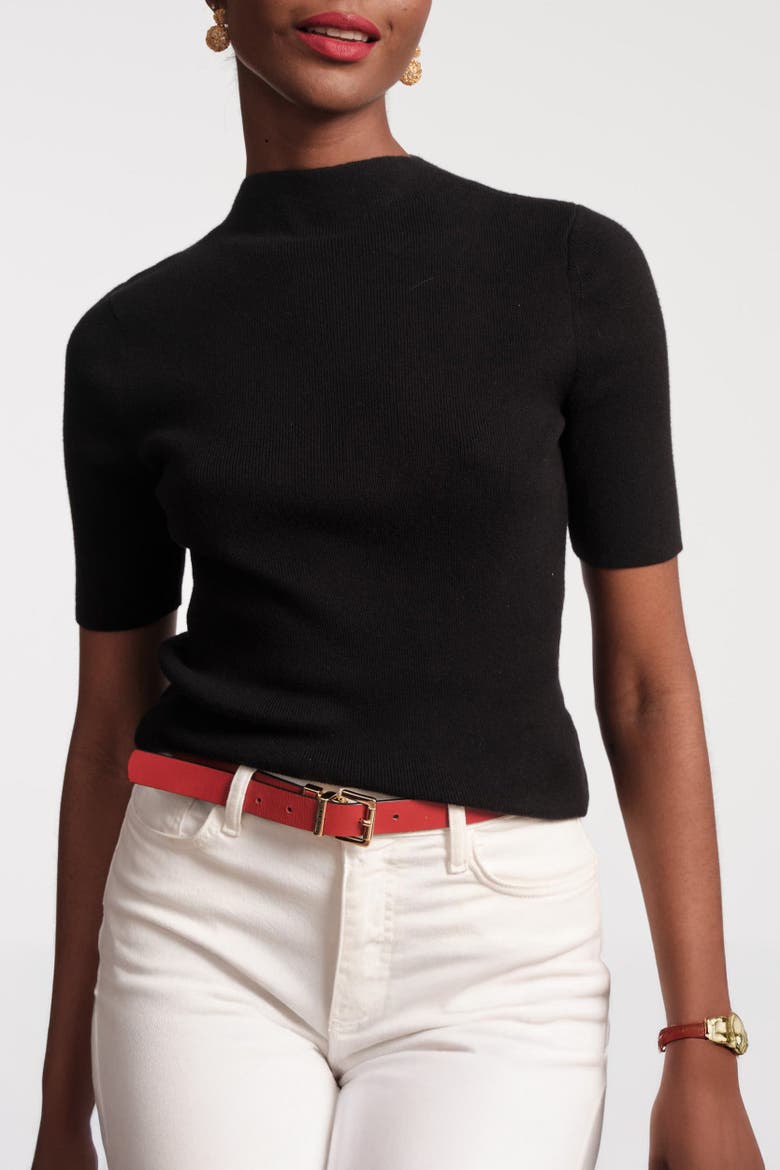 Marie Sweater Solid Cotton, Main, color, Black