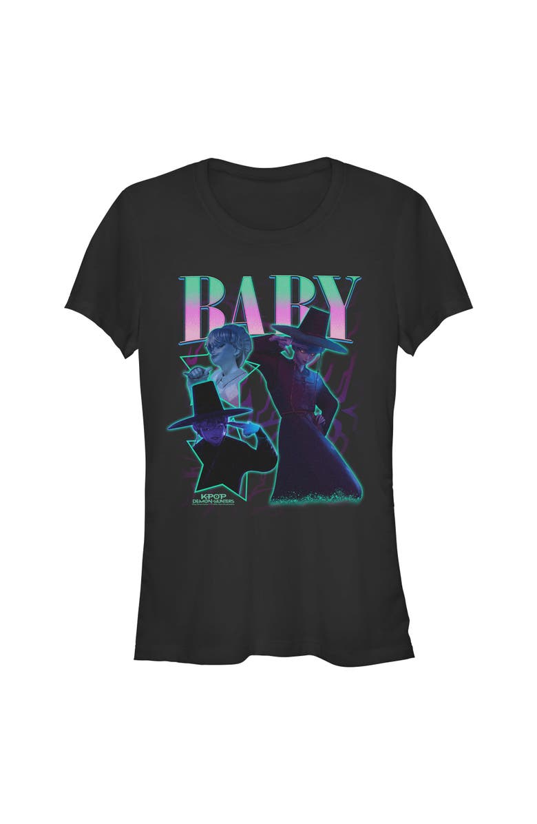 KPop Demon Hunters Junior's KPop Demon Hunters Baby Saja Collage  Graphic T-Shirt, Main, color, Black