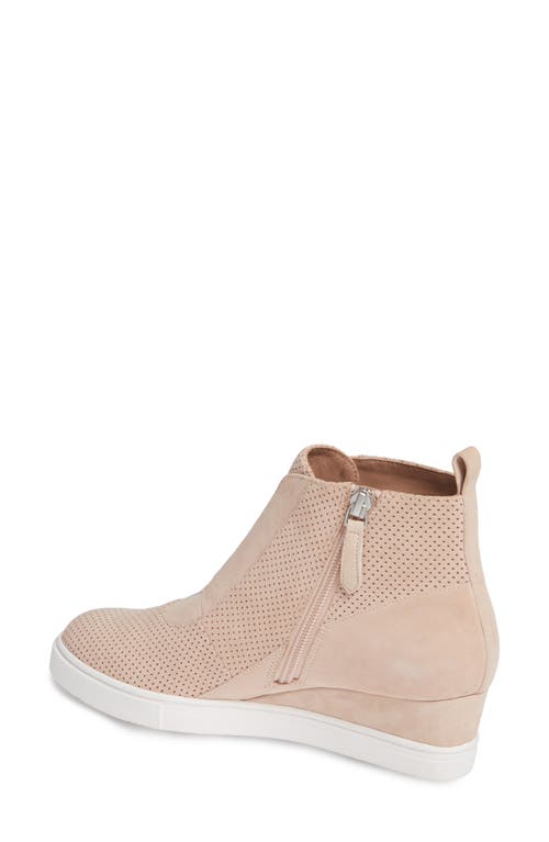 Shop Linea Paolo Anna Wedge Sneaker In Light Pink Suede