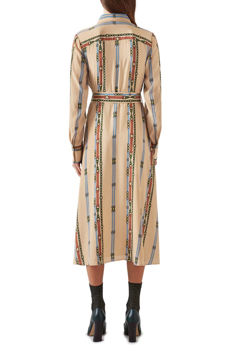 LK Bennett Kate Long Sleeve Belted Shirtdress, Alternate, color,
