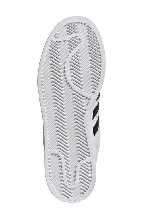 Adidas Originals Superstar Vintage Ostrich-effect Leather Sneakers In White/black/white