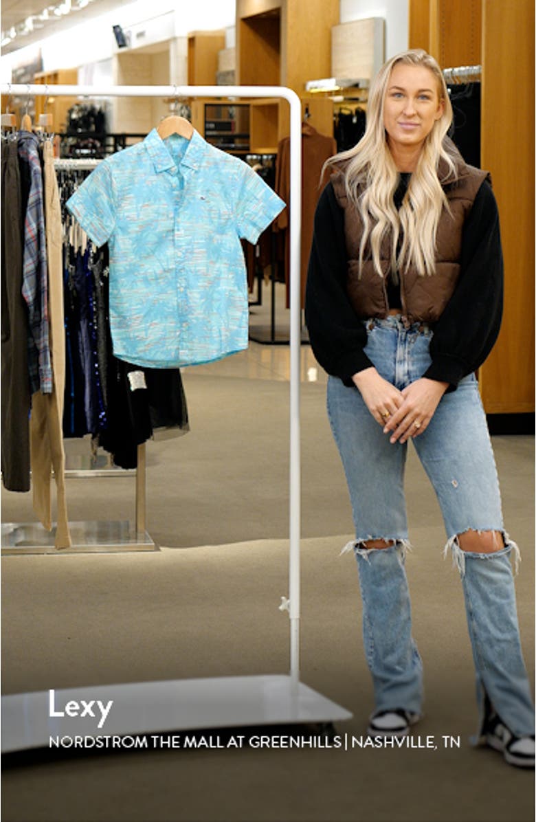 Kids' Bass in Waves Short Sleeve Button-Down Shirt, sales video thumbnail