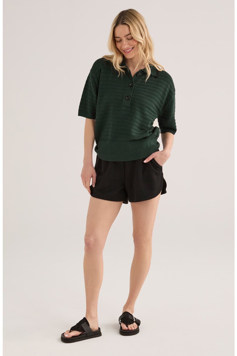 Guilia Texture Polo, Alternate, color, PINE GROVE