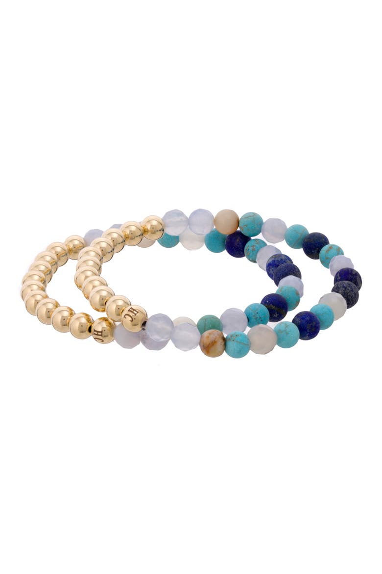 N16 Protection & Inner Strength Set of 2 Healer's Bracelets, Alternate, color, YELLOW GOLD