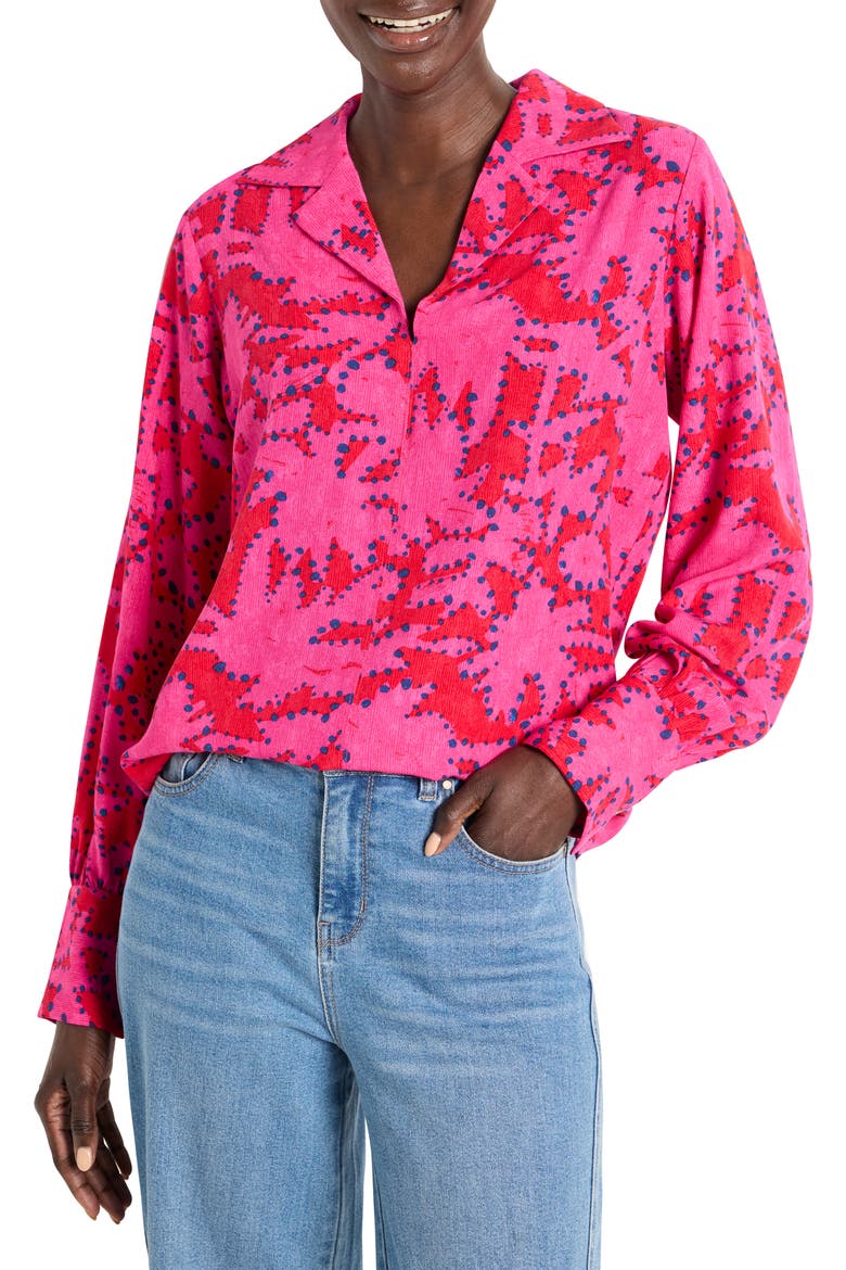 Clashy Petals Shirt, Main, color, PINK MULTI