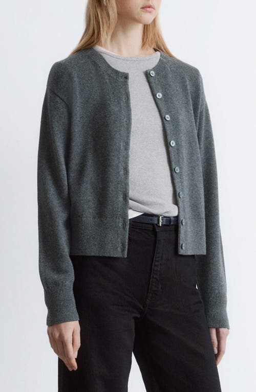 & Other Stories Crewneck Wool & Cotton Cardigan In Gray