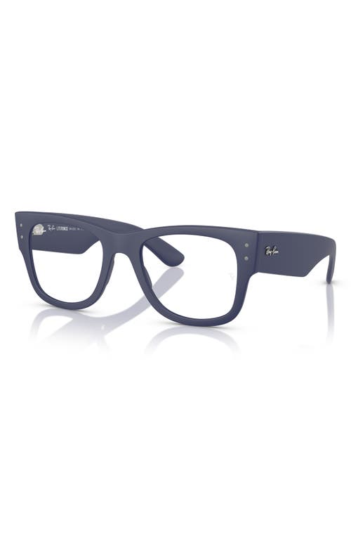 Ray Ban Ray-ban Mega Wayfarer Liteforce 50mm Rectangular Optical Glasses In Blue