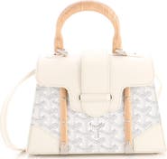 Pre-Owned Goyard Structured Saigon Top Handle Bag Coated Canvas with Leather Mini