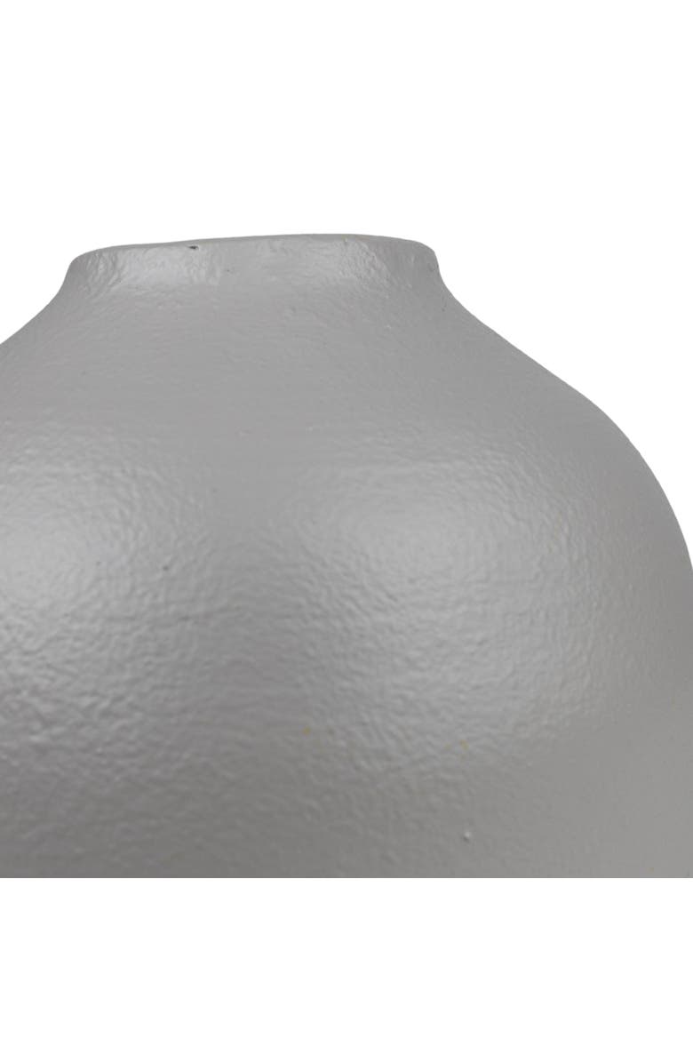 Foreside Home and Garden Textured Vase Gray Metal, Alternate, color, Gray
