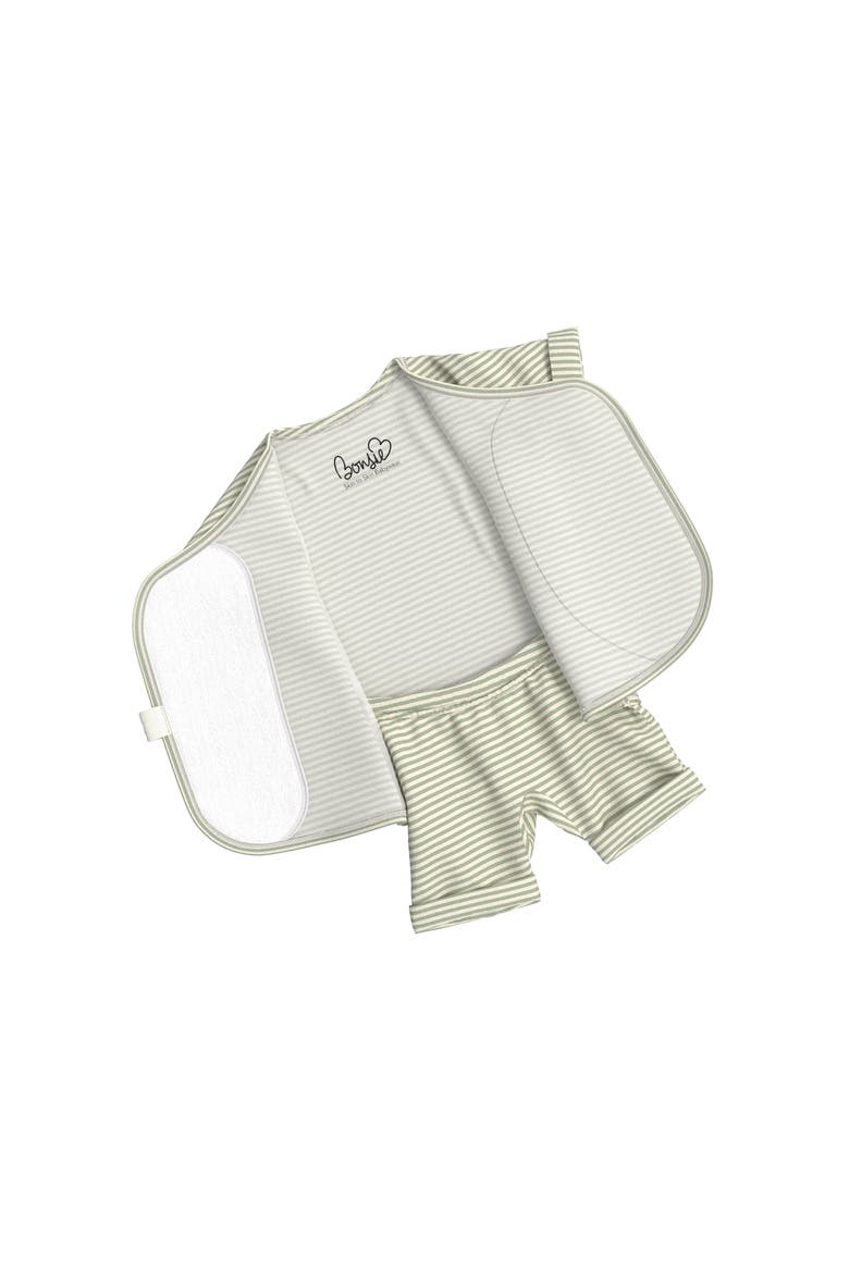 Unisex Baby Romper, Alternate, color, Mint Twist