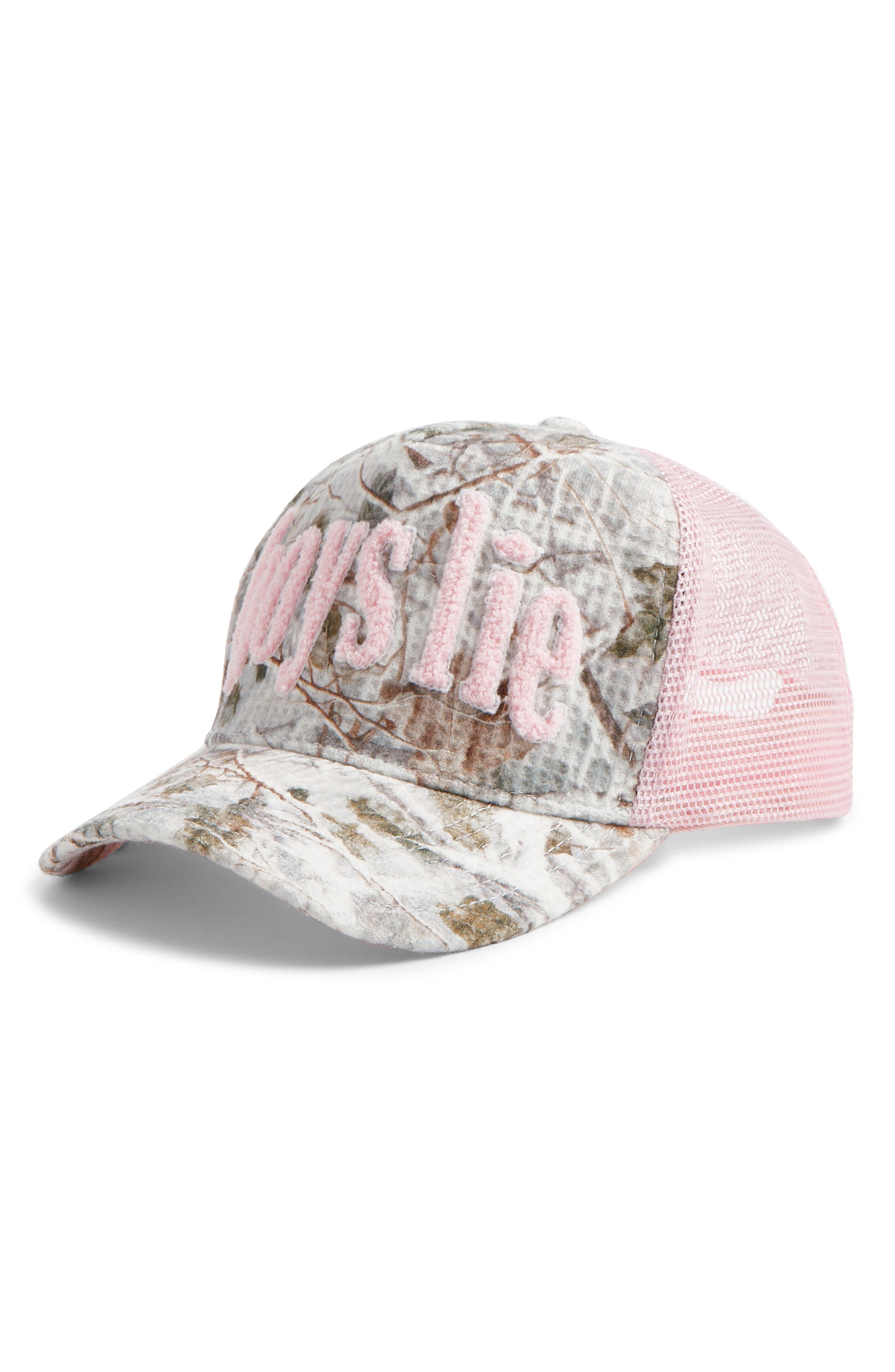 BOYS LIE Rose Colored Trucker Hat in Multi 