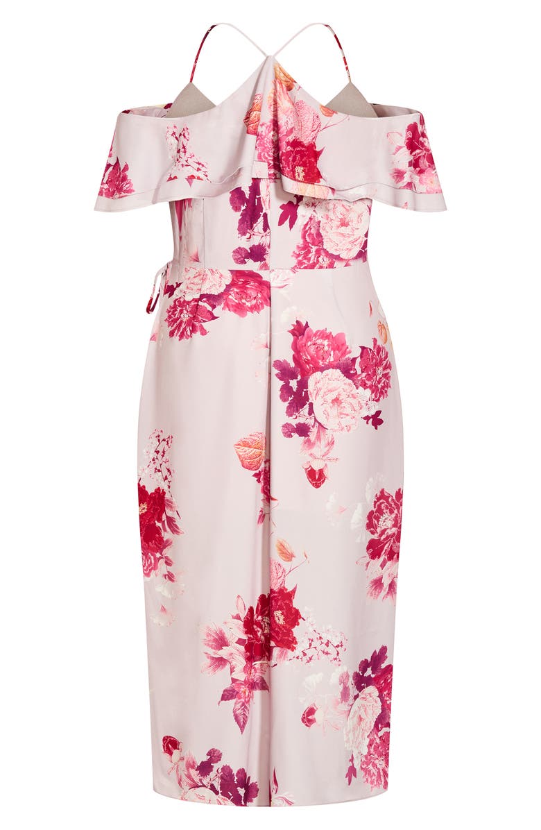 City Chic Floral Halter Neck Maxi Dress, Alternate, color,