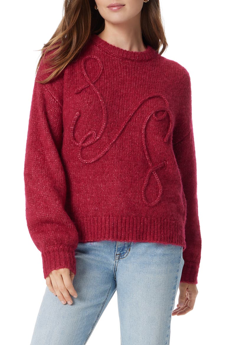 Khloe Boxy Sweater, Main, color, CERISE