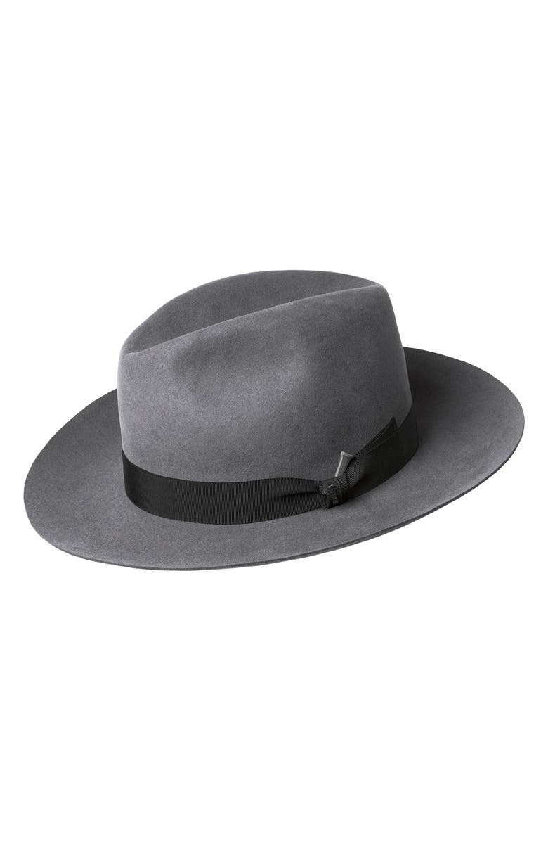 Bailey Ralat Felted Fedora, Main, color, Charcoal