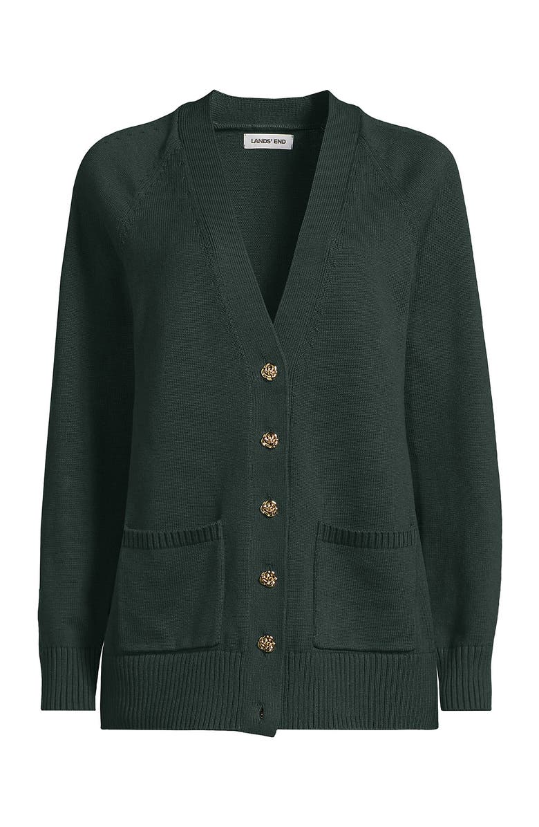 Lands
 End Drifter Varsity Vneck Relaxed Cardigan Sweater, Alternate, color, 