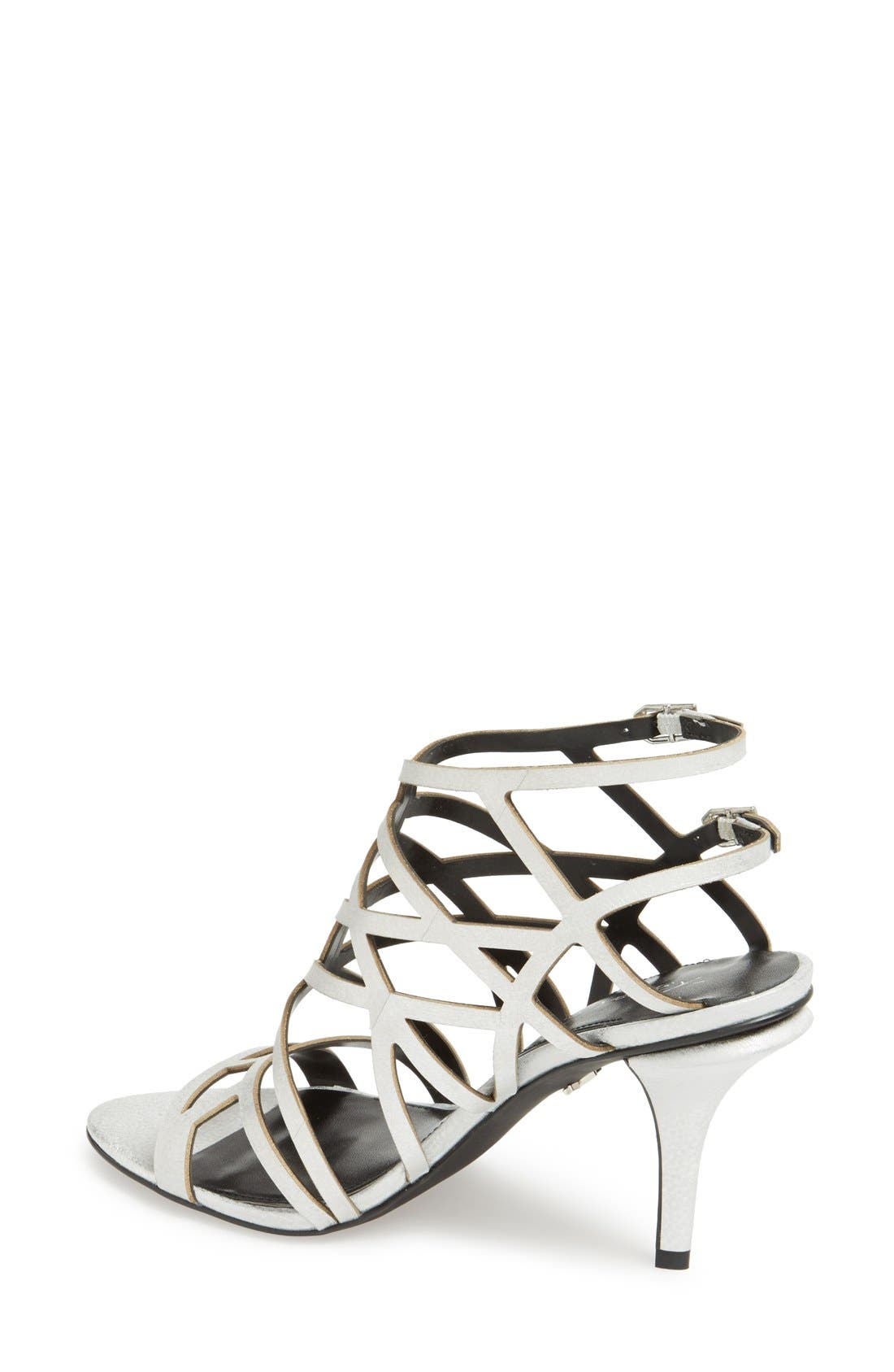 Cage Sandal, Alternate, color, SILVER