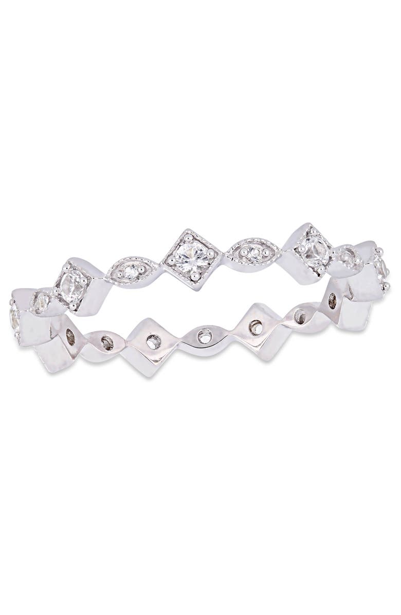 Julianna B. Lab-Created White Sapphire Eternity Ring 10k, Main, color, 10K White Gold