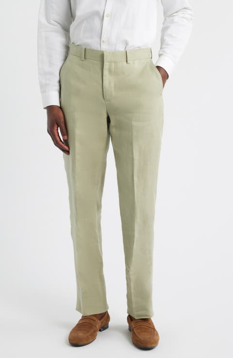Henrik Trim Fit Italian Linen Suit Separate Pants (Regular & Big)