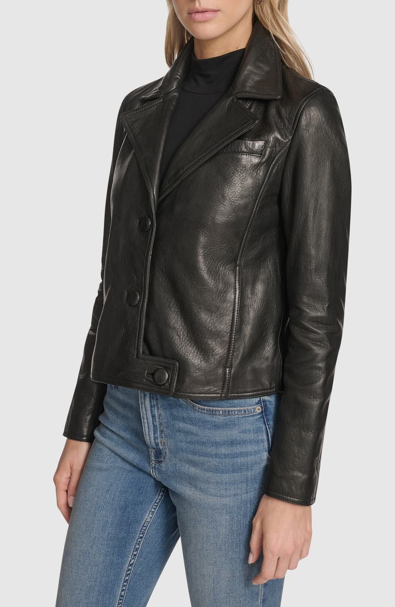 Andrew Marc Paluma Leather Jacket, Alternate, color, Black