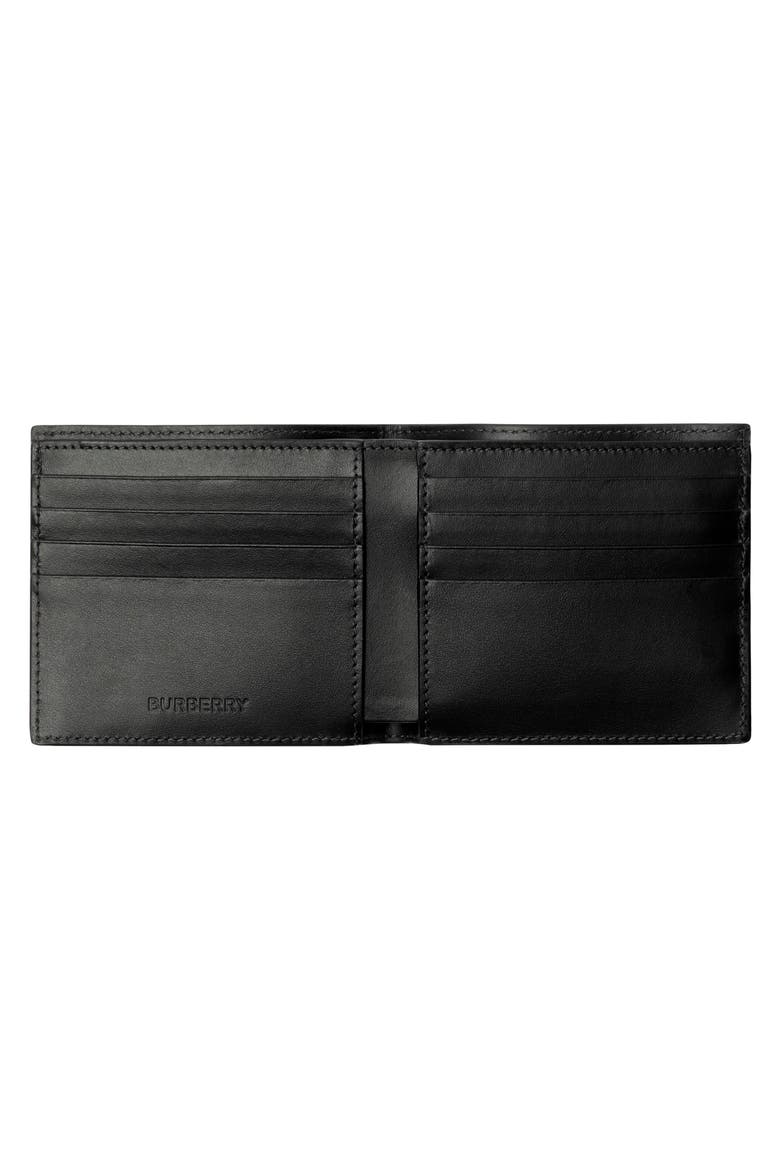 Check Coated Canvas Bifold Wallet, Alternate, color, CHARCOAL