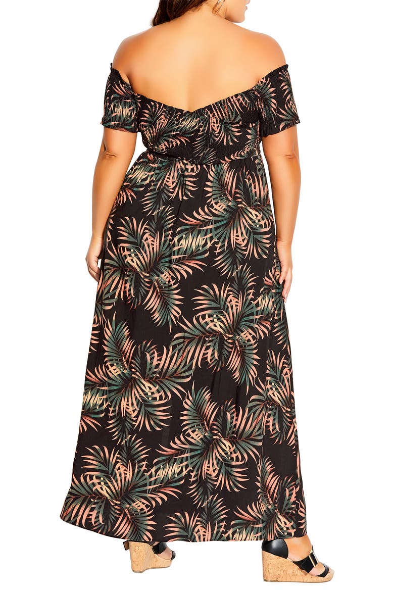 Yasmin Off the Shoulder Maxi Dress, Alternate, color, YASMIN FOLIAGE