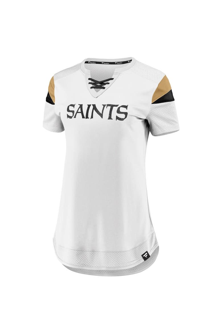 Women's Fanatics Branded Drew Brees White New Orleans Saints Athena Name & Number Fashion Top, Alternate, color, White