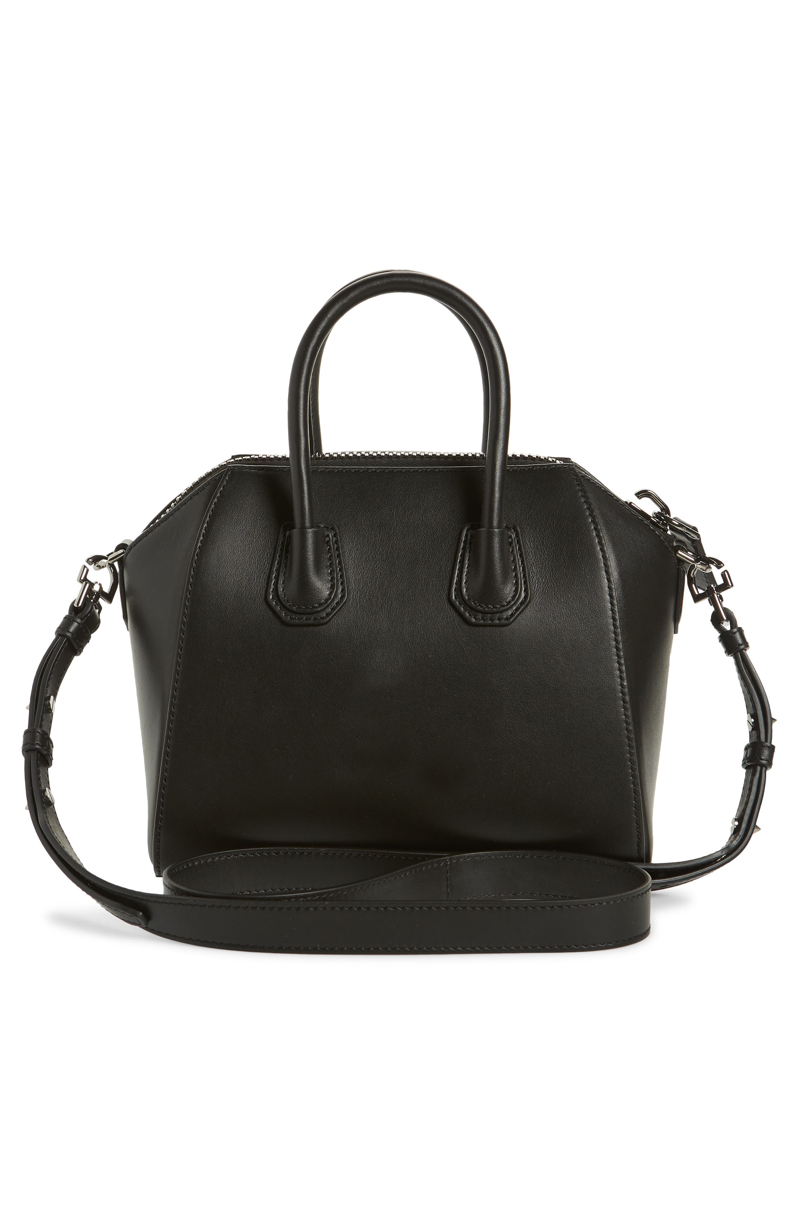 Givenchy Mini Antigona Woven Chain Leather Satchel, Alternate, color, 