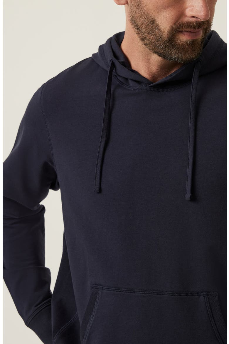 Stretch French Terry Hoodie, Alternate, color, NAVY