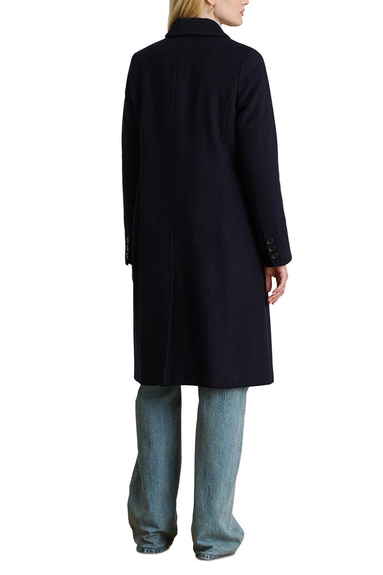 Single Breasted Wool Blend Coat, Alternate, color, REGAL NAVY